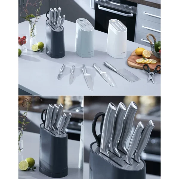 b52525c98e47b51b8e2454706542c1b7.webp Lock Lock Chef Collection Detachable Kitchen Knife Block Set White