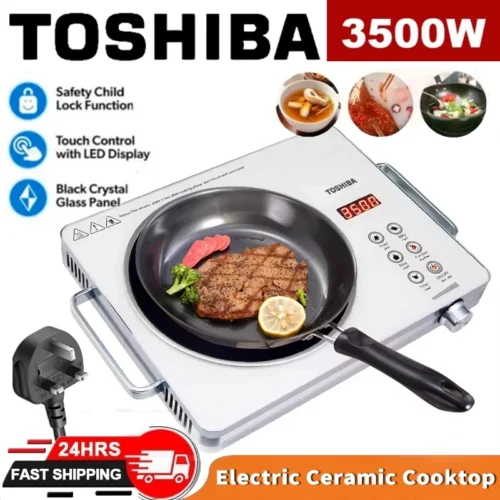 Toshiba Multifunctional Ceramic Cooker 3500W Induction Cooker for Steamboat  Grill  Soup  Dapur Masak Mudah