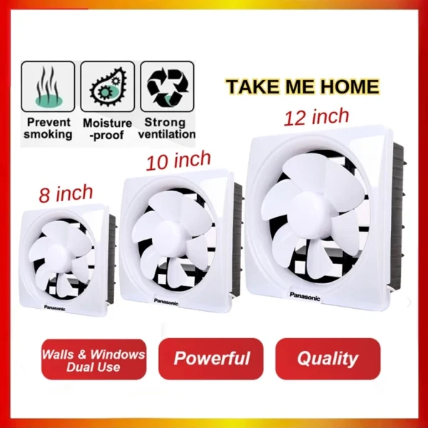 Wall Exhaust Fan 8   10   30 cm Exhaust Fan Ventilation Fan  Kipas ekzos     Bedroom Bathroom