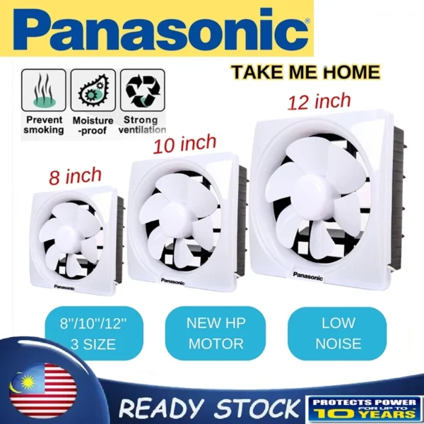 Panasonic   LEMAX 8 10 12  Exhaust Fan   Quiet Ventilation for Kitchen   Bathroom