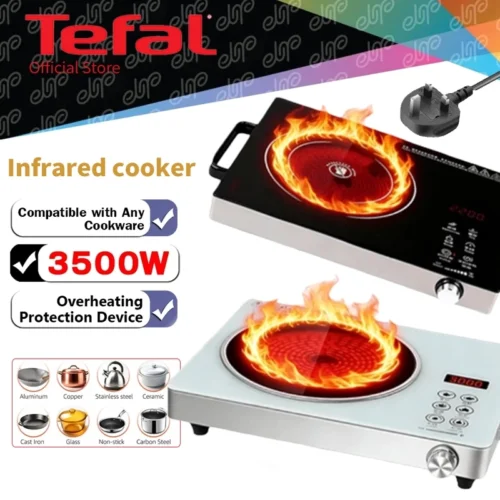 Tefal 3500W Infrared Ceramic Cooker Multifunctional Energy saving Household High power InverterGlass PanelTouch Screen