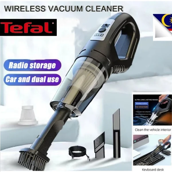 Tefal 6000PA Cordless Vacuum Cleaner Mini Blower Wireless Vacuum Cleaner Portable Handheld Car Vacuum Kereta V03