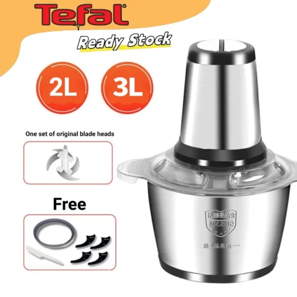 Stainless Steel Meat Grinder  Food Processing Mixer  Meat Grinder 2L 3L  Mixer  Slicer  Chopper  Meat Grinder