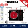 Toshiab 3500W Super Fast Heating Ceramic Cooker Infrared All Pots Touch Screen Control Periuk Induksi Seramik