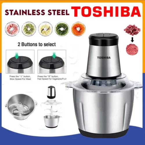 Toshiba Mixer Multifunctional Electric Meat Grinder for Mixing Pork and Ingredients 2L Large Capacity Food Mixer