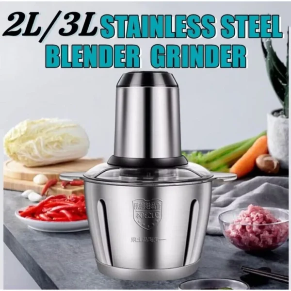 Tefal 304 Stainless Steel Meat Grinder  Electric Food Processor  Multi functional Vegetable Blender