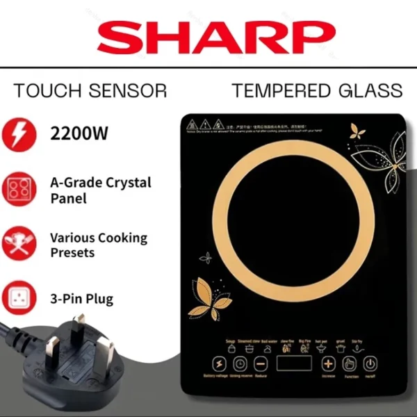Sharp Induction cooker 2200W Waterproof and scratch resistant panel Multi functional Induction cooker