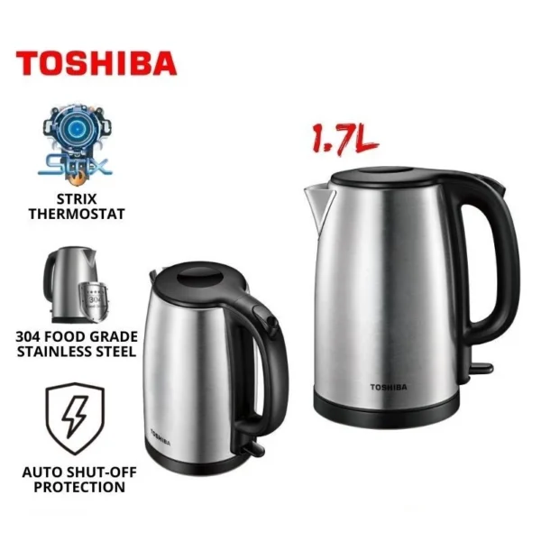 Toshiba Jug Kettle 1 7L SUS304 Stainless Steel KT 17SH1NMY