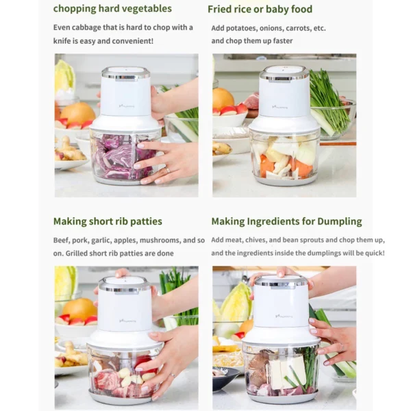 Humming Cordless Multi Chop Peel and Meat Grinder